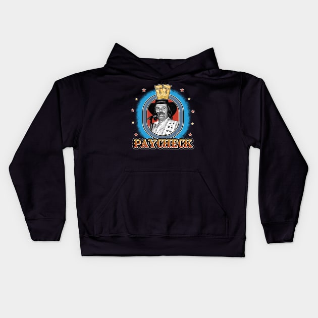 Retro Tour Style Johnny Paycheck Kids Hoodie by darklordpug